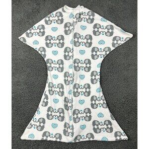 Zippadee Zip Swaddle Transition Blanket Small 3-6 Baby Sleep Bag Elephant Zoo Pa